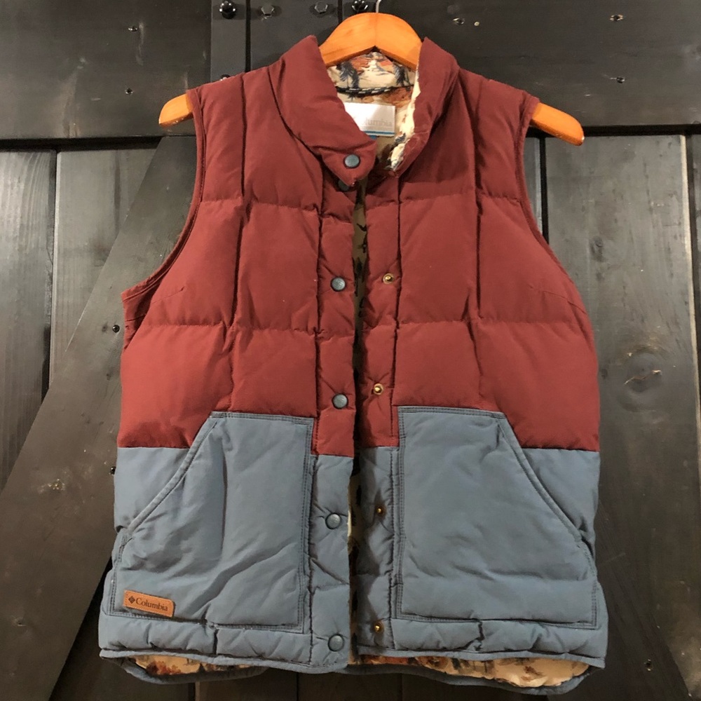 Columbia Down Vest Colorblock